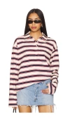 Superdown Cailyn Polo Top In 红色 & 海军蓝