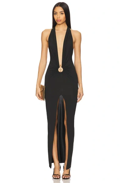 Superdown Cambri Maxi Dress In Black