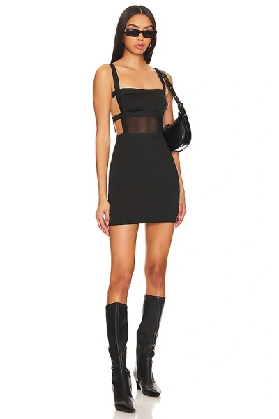 Superdown Camille Strappy Mini Dress In Black