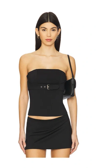 Superdown Capri Strapless Top In Black