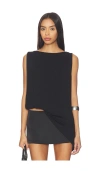 Superdown Caprice Asymmetrical Top In Black