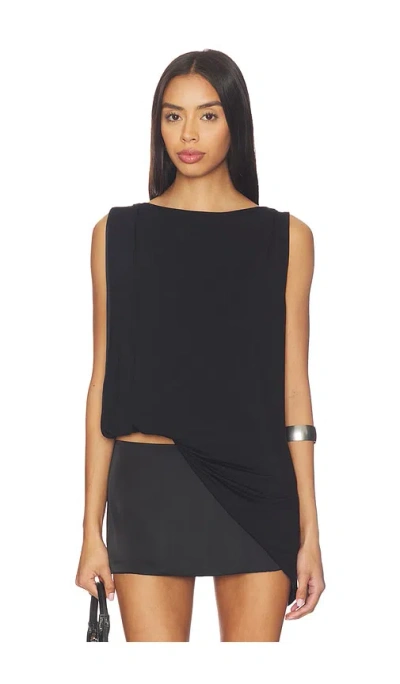 Superdown Caprice Asymmetrical Top In Black