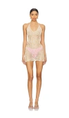 Superdown Capucine Mini Dress In 奶油色