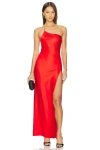 Superdown Caria Maxi Dress In Cherry Red