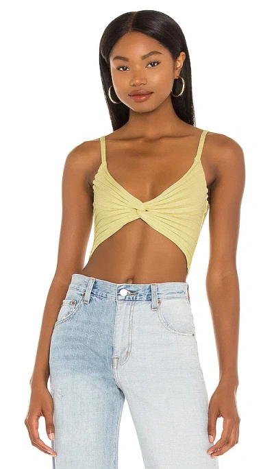Superdown Carla Knot Top In Yellow