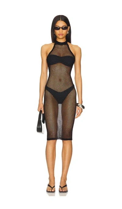 Superdown Carmina Halter Dress In Black