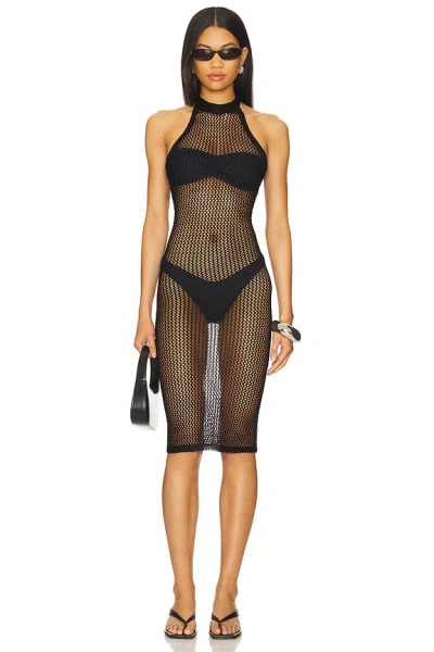 Superdown Carmina Halter Dress In Black