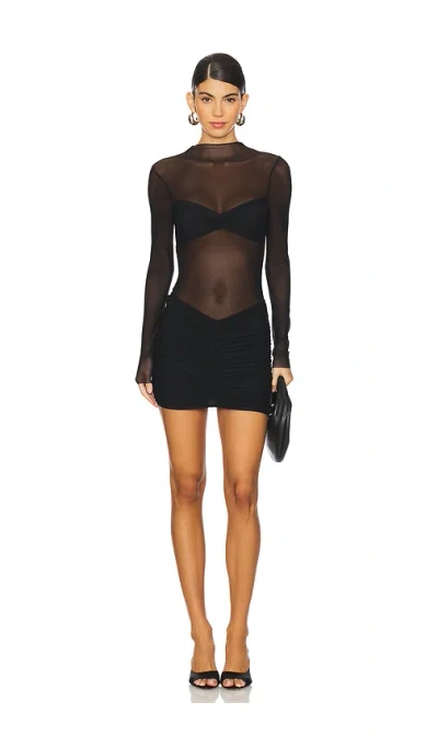 Superdown Carolina Mini Dress In Black