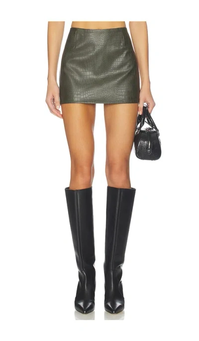 Superdown Caroline Mini Skirt In Green