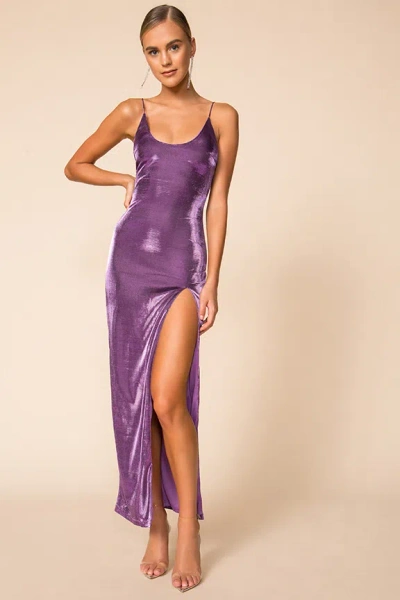 Superdown Cassandra Maxi Dress In Violet