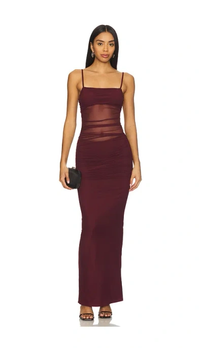 Superdown Celeste Maxi Dress In Brown