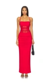 Superdown Celeste Maxi Dress In Red