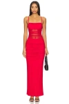 Superdown Celeste Maxi Dress In Red
