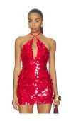 Superdown Celia Halter Top In Red