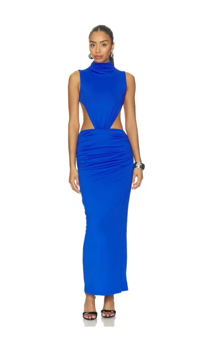 Superdown Chana Cut Out Maxi Dress In Blue