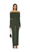 Superdown Chantal Sheer Gown In Green