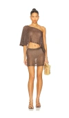 Superdown Charlena Skirt Set In Brown