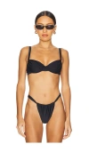 Superdown Chiara Bikini Top In Black