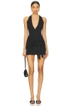 Superdown Chloe Halter Mini Dress In Black