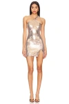Superdown Cicely Mini Dress In Rose Gold