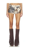 Superdown Clara Cow Print Short In Multi