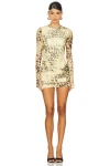 Superdown Clarisse Mini Dress In Leopard