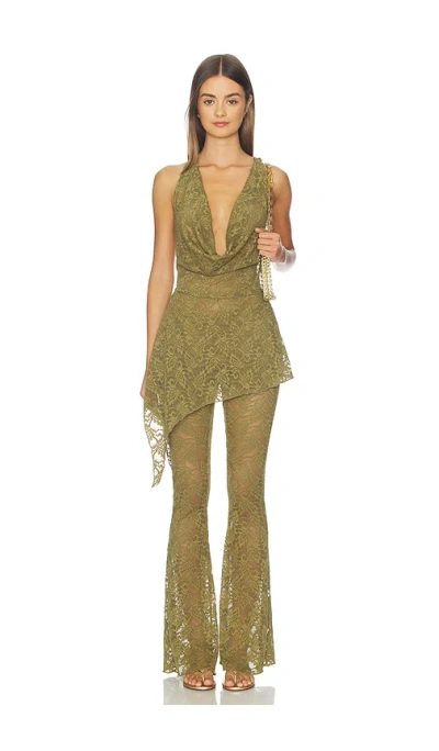 Superdown Colson Pant Set In Green