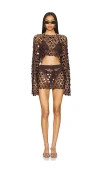 Superdown Coralie Skirt Set In Brown