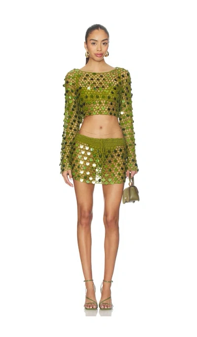 Superdown Coralie Skirt Set In Green