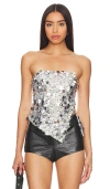 Superdown Cordilla Strapless Top In 银色