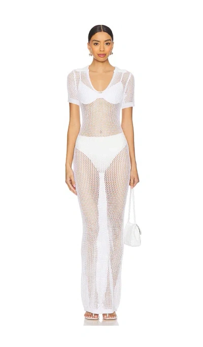Superdown Cosette Maxi Dress In White