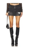 Superdown Courtney Micro Mini Skirt In 洗水黑