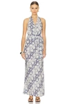 Superdown Cynthia Maxi Dress In Snake Multi