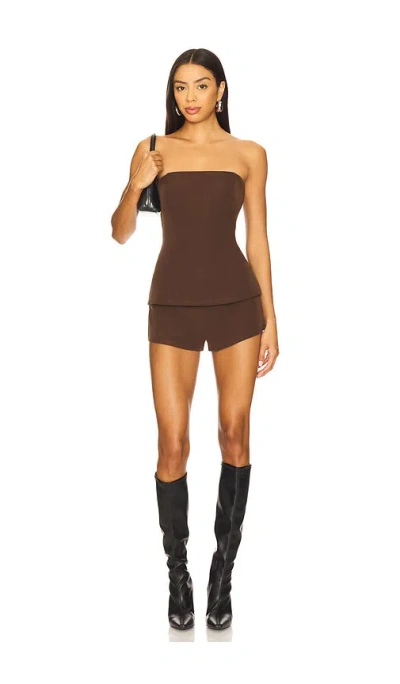 Superdown Daija Short Set In Brown