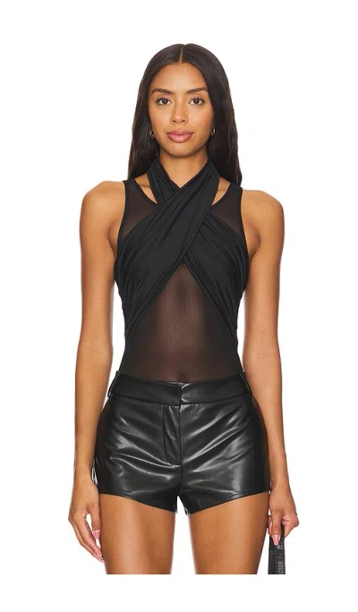 Superdown Danica Bodysuit In Black
