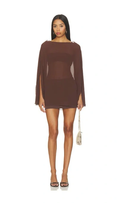 Superdown Danni Poncho Set In Brown