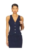 Superdown Darlah Denim Vest Top In Blue
