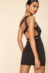 Superdown Davey Strappy Back Dress In Black
