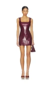 Superdown Delia Mini Dress In Burgundy