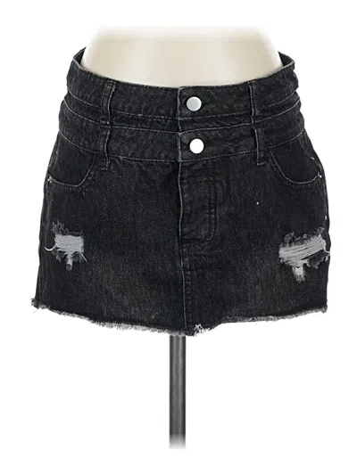 Pre-owned Superdown Denim Skirt In Black