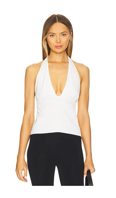 Superdown Dona Halter Top In White