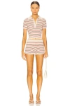 Superdown Dorah Short Set In Nude Stripe