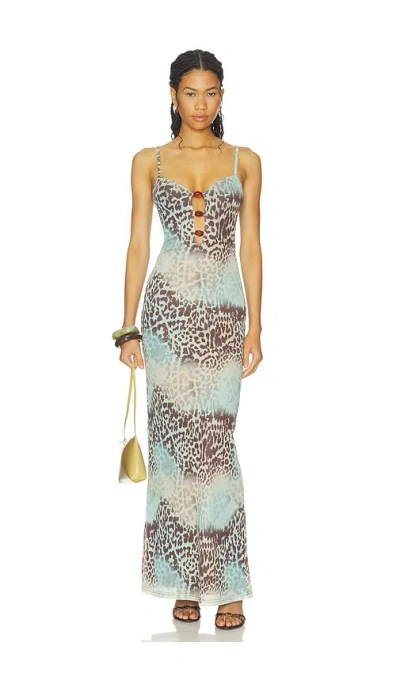 Superdown Edie Maxi Dress In Gray