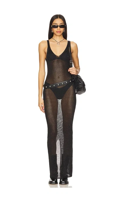 Superdown Egon Maxi Dress In Black