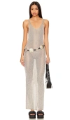 Superdown Egon Maxi Dress In 金色