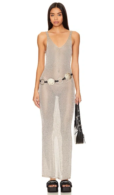 Superdown Egon Maxi Dress In 金色