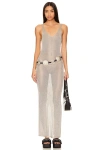 Superdown Egon Maxi Dress In Gold
