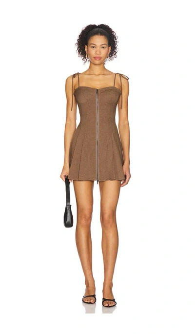 Superdown Elanor Mini Dress In Brown