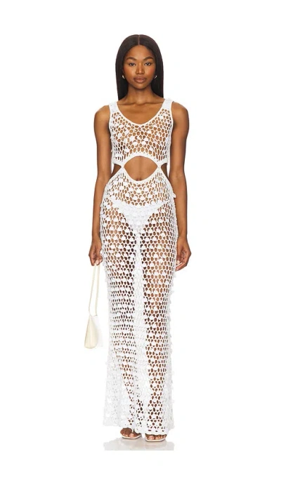 Superdown Elena Maxi Dress In White