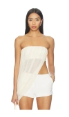 Superdown Elodie Strapless Top In White